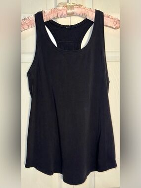Lululemon Pleated Stretch Tank Top Black Racerback Athletic Top
